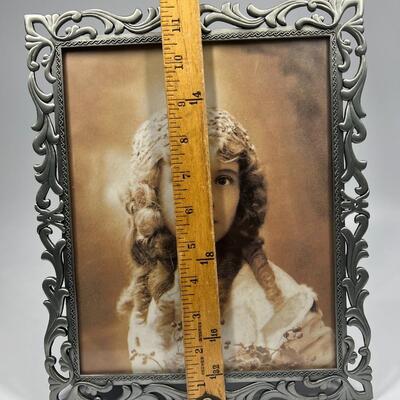 Filigree Art Nouveau Silver Tone Metal Picture Frame 8x10