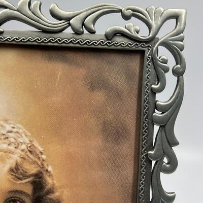 Filigree Art Nouveau Silver Tone Metal Picture Frame 8x10
