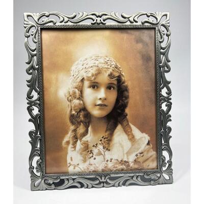 Filigree Art Nouveau Silver Tone Metal Picture Frame 8x10