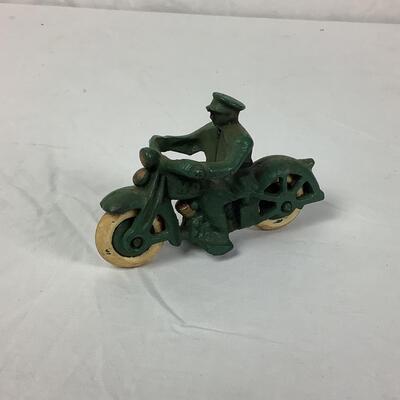 1034 Vintage Cast Iron Motorcycle Toy