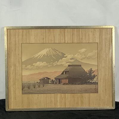 1037 Vintage Kawase Hasui Mt Fuji from Narusawa Ukiyo .