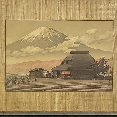 1037 Vintage Kawase Hasui Mt Fuji from Narusawa Ukiyo .