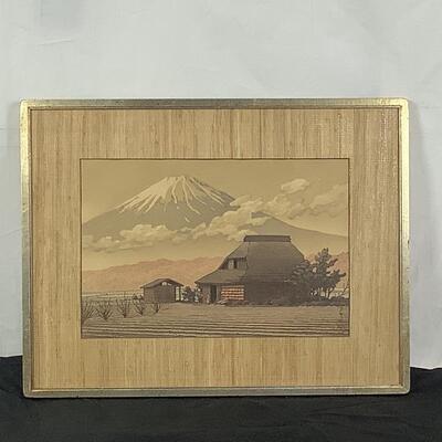 1037 Vintage Kawase Hasui Mt Fuji from Narusawa Ukiyo .