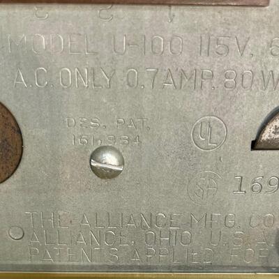 Vintage Alliance Tenna Rotor U-100 TV Amateur Ham Radio Antenna Control Box.