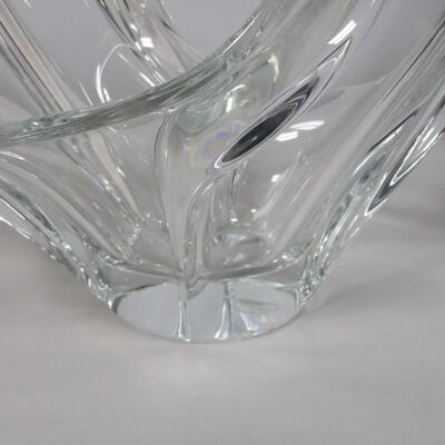 Vintage Art Glass Cofrac Art Verrier French Crystal Centerpiece