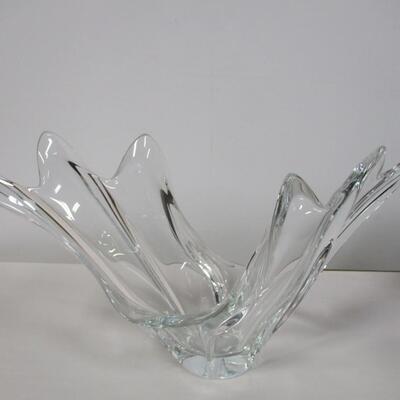 Vintage Art Glass Cofrac Art Verrier French Crystal Centerpiece