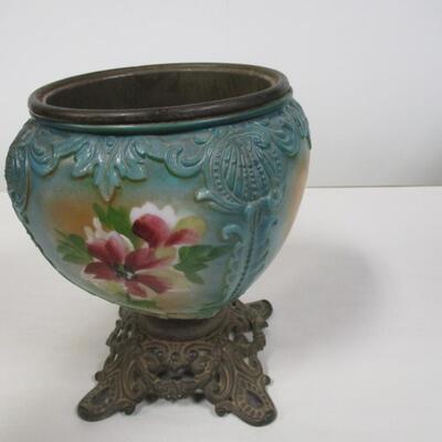 Victorian Painted Lamp Base