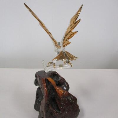 Glass Baron ~ Eagle With 22 kt Gold Trim