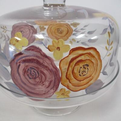 Hand Painted Covered Pastry Dish
