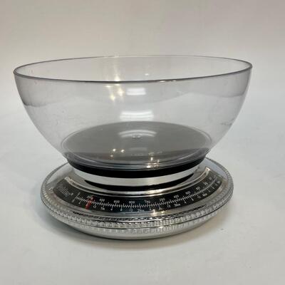 Polder Kitchen Scale  5lb/2.2 kg. Chrome Deluxe Gourmet Add'N'Weight Scale
