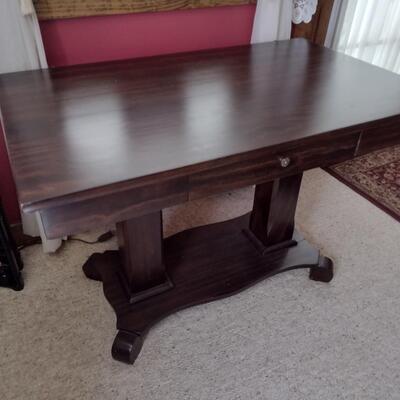 Solid Wood Mahogany Empire Design Desk or Worktable