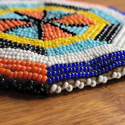 Lot 2: Vintage Native American Navajo Beaded & Leather Adornment