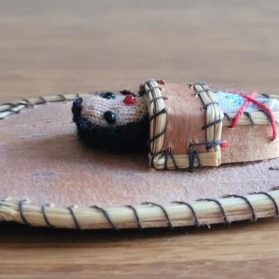 Lot 9:  Native American Handmade Cradleboard Necklace