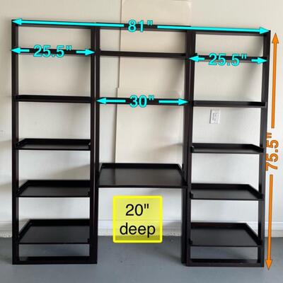 Lot 148. Tree Crate & Barrel Bookshelves