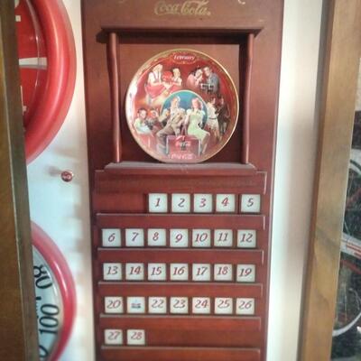 Coca-Cola February plate and wall calendar