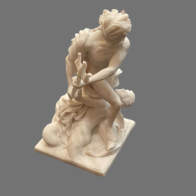 Neptune Calming the Waves Alabaster Sculpture - 12"