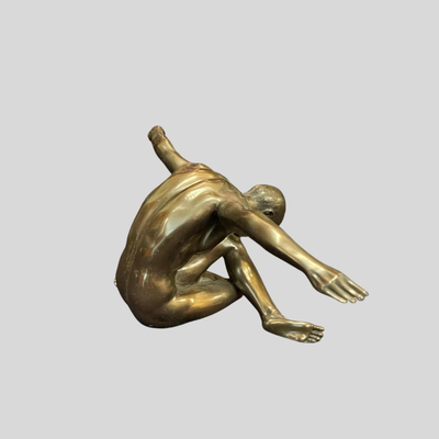 Body Talk Patinated Bronze Sculpture - 10" long