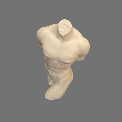 Matte White Porcelain Male Nude Statue-8