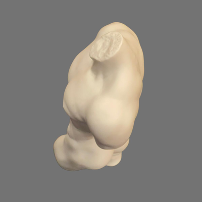 Matte White Porcelain Male Nude Statue-8"