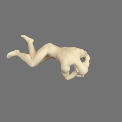 Unicorn Studios Nude Male Artistic Body Fine Porcelain Figurine Statue - 8"