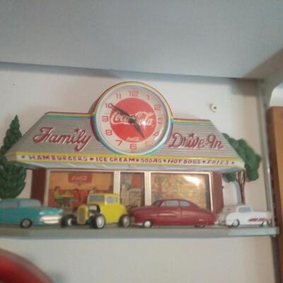 Vintage coke diner clock