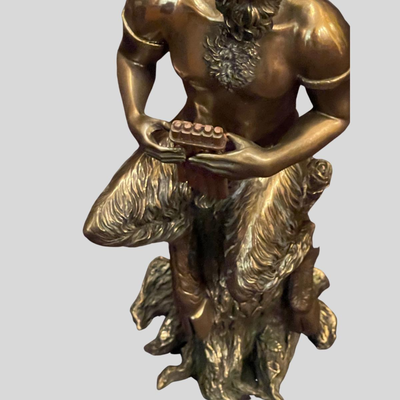 Brass Patina Statue of Pan - the God of Fertility - 11"