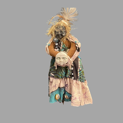Linda Rosamanao Mixed Media Indian Woman - 14"