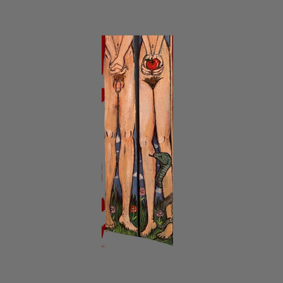Al Benkin Erotic Wood Adam and Eve Piece - 23"