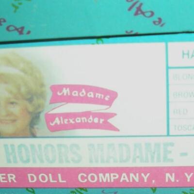 1993 Madame Alexander 8" Wendy Honors Madame 93-9 Limited Production of one year.