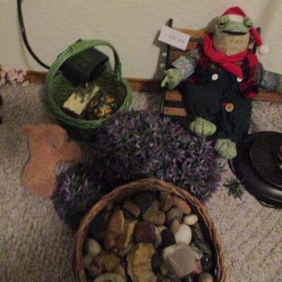 Miscellaneous-- Rocks, Frog, Bench