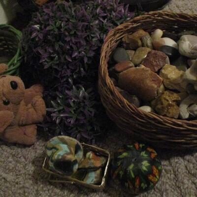 Miscellaneous-- Rocks, Frog, Bench