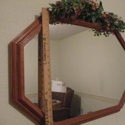 Wood Framed Octagonal Mirror