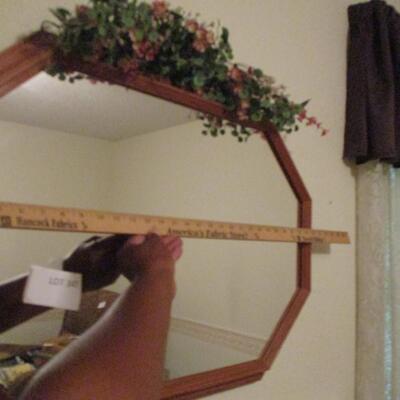 Wood Framed Octagonal Mirror