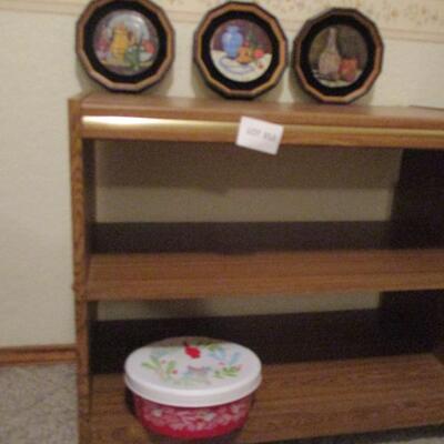 Oak Veneer Cart & Wall decor