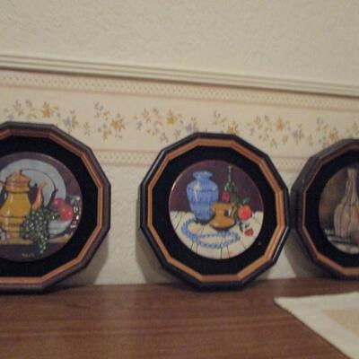 Oak Veneer Cart & Wall decor