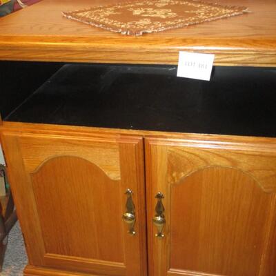 Oak Printer Stand w/swivel top