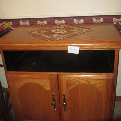 Oak Printer Stand w/swivel top