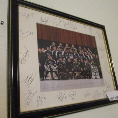 Framed & Signed Hockey Picture