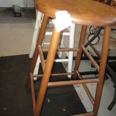 Two wooden stools