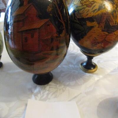 Wooden Decorative Eggs