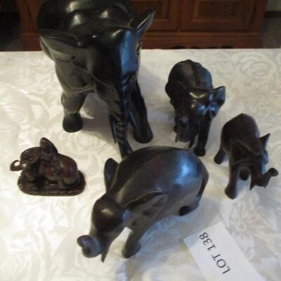 Carved elephants