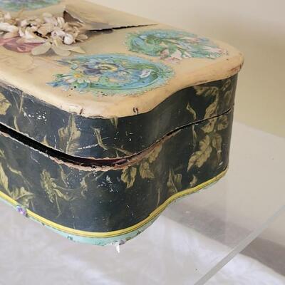 Lot 30: Antique Victorian Trinket Box and Metal Treasure Box