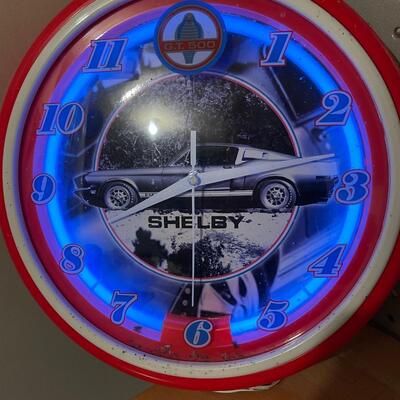 G10-Shelby mustang neon clock