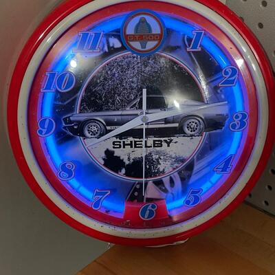G10-Shelby mustang neon clock
