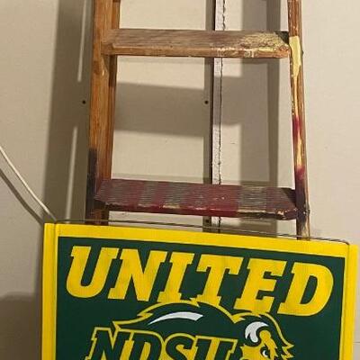 G16 NDSU sign, 2 anchors, 1 6 foot ladder
