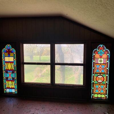 Stain Glass Window in Attic #3