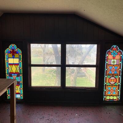 Stain Glass Window in Attic # 4