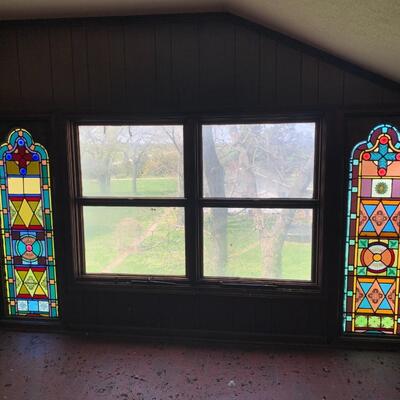 Stain Glass Window in Attic # 4