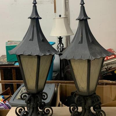 Old Pair vintage pole lights