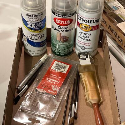 G36-Enamel, polyurethane and paint brushes